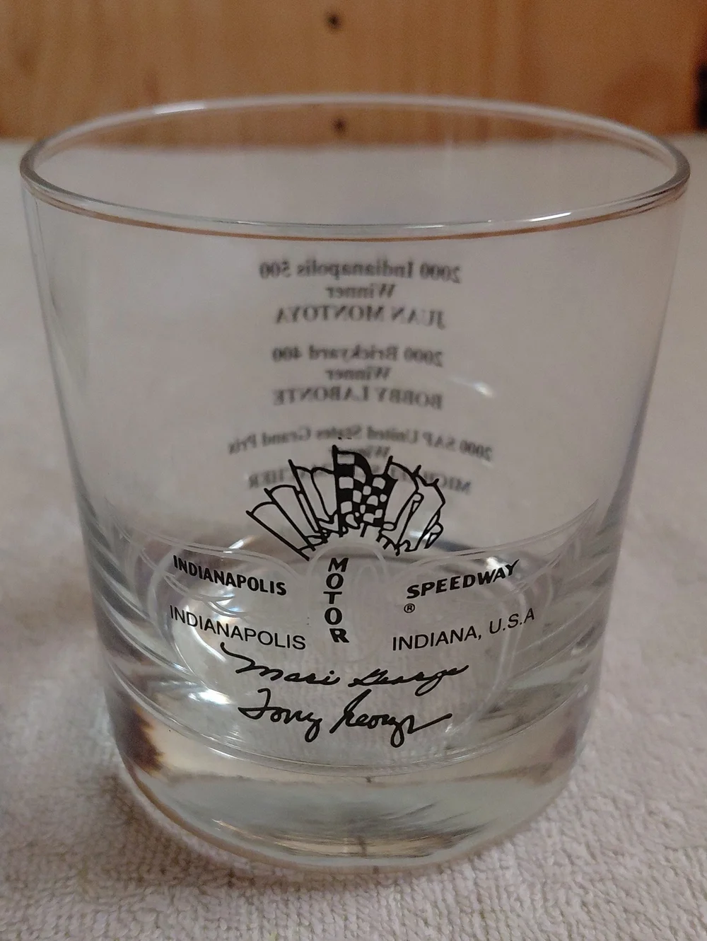 Indianapolis Motor Speedway 2000's Commemorative Liquor Decanter And Rock Glass